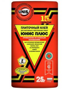 ЮНИС ПЛЮС  плиточный клей ― Дом красок